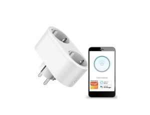 Inteligentne Gniazdko Wifi SMART Tuya Podwójne Gniazdo z wyłącznikiem 16A