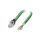 Patch cord SF/UTP 5 linka Cu,cynowana PVC zielony 3m 22AWG 1112874