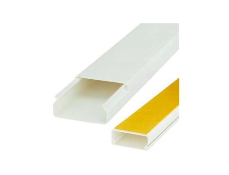 Listwa elektroinstalacyjna kanał kablowy BKK 40x16mm korytko z pokrywą i taśmą montażową 2-stronną / 2 m /