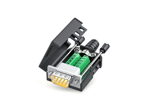 Adapter DB9 męski ze śrubą do zacisku śrubowego 9 pin