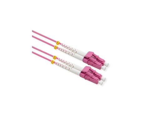 VALUE F.O. Kabel 50/125m OM4, LC/LC, złącze niskostratne, fioletowy, 15 m