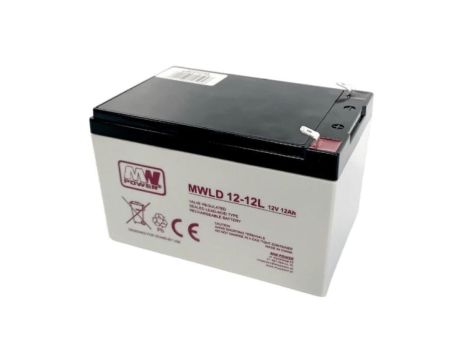 Akumulator VRLA AGM 12V 12Ah (żywotność 10-12lat) MWLD 12-12L T2