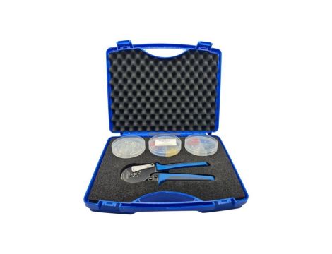 Zaciskarka końcówek tulejowych Professional electric 0,08-16mm2 E0816T + 2200 sztuk tulejek + WALIZKA W104 ENERGOTYTAN