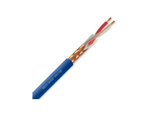 Kabel mikrofonowy niebieski 2x0,23mm OFC Twinax PVC MIC-100-BLUE /100m/