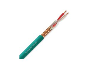 Kabel mikrofonowy zielony 2x0,23mm OFC Twinax PVC MIC-100-GREEN /100m/