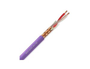 Kabel mikrofonowy fioletowy 2x0,23mm OFC Twinax PVC MIC-100-PURPLE /100m/