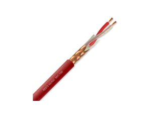 Kabel mikrofonowy czerwony 2x0,23mm OFC Twinax PVC MIC-100-RED /100m/