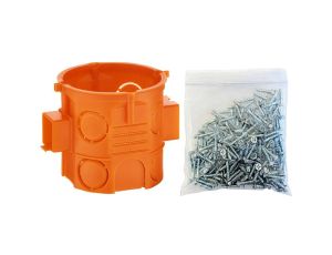 Puszka podtynkowa 60mm głęboka z wkrętami (w woreczku) pomarańczowa S60DFWw 33079008 /110szt./