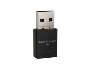 Qoltec Bezprzewodowy Ultra szybki mini adapter WiFi 6 Standard AX Bluetooth 5.4 USB 900Mbps