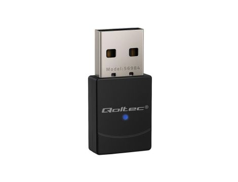 Qoltec Bezprzewodowy Ultra szybki mini adapter WiFi 6 Standard AX Bluetooth 5.4 USB 900Mbps