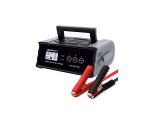 Qoltec Inteligentna mikroprocesorowa ładowarka 12V 24V 25A Prostownik z funkcją naprawy do akumulatora AGM GEL SLA LCD