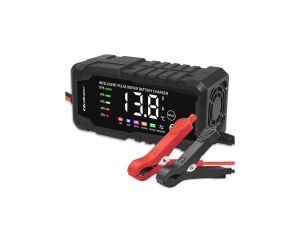 Qoltec Inteligentna mikroprocesorowa ładowarka 12V 6A Prostownik z funkcją naprawy do akumulatora AGM GEL LiFePO4 LCD