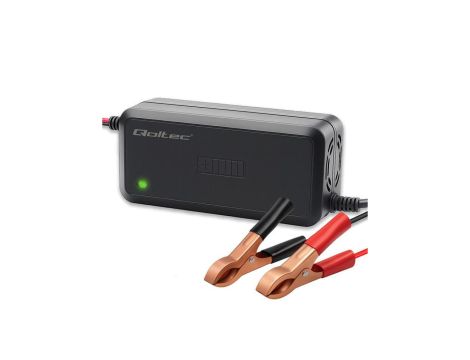 Qoltec Inteligentna mikroprocesorowa ładowarka 12V 5A Prostownik do akumulatora AGM GEL SLA 6 - stopniowe ładowanie