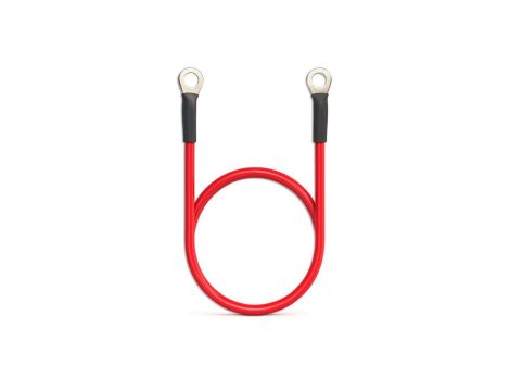 Qoltec Przewód akumulatorowy z końcówkami konektorowymi M8 Kabel z oczkiem 8mm 60cm Czerwony
