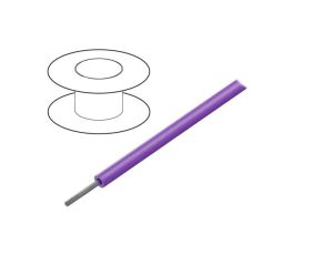 Przewód HookUp Wire linka Cu 24AWG PVC fioletowy 600V 30,5m 1854 VI005