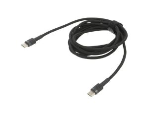 Kabel USB C wtyk z obu stron 2m czarny tekstylny 60W CATKLF-HG1