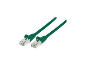 Kabel krosowy, Patchcord Cat7 SFTP 100 CU LSZH zielony /1,5 m/