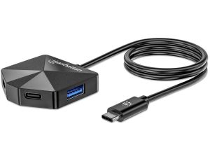 Hub USB 3.2 Gen1 Typ-C 2x USB-C, 2x USB-A 3.0 5Gb/s pasywny