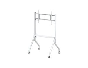 Stojak mobilny do telewizora 65-100 Cali 100kg biały półką AV