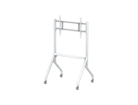 Stojak mobilny do telewizora 65-100 Cali 100kg biały półką AV