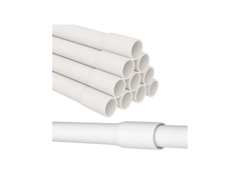 Rura Elektroinstalacyjna Kielichowana RML 37 mm Sztywna 2m 10 szt. Biała
