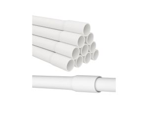 Rura Elektroinstalacyjna Sztywna Kielichowana 47 mm 2m 10 szt. Biała Gładka