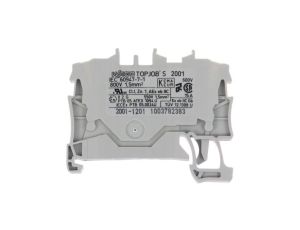 WAGO TOPJOBS 2001-1201 Złączka szynowa 2-przewodowa 1,5mm2 na szynę TH35 szara