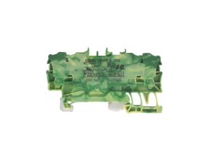 WAGO TOPJOBS 2002-1407 Złączka szynowa 4-przewodowa 2,5mm2 na szynę TH35 żółto-zielona