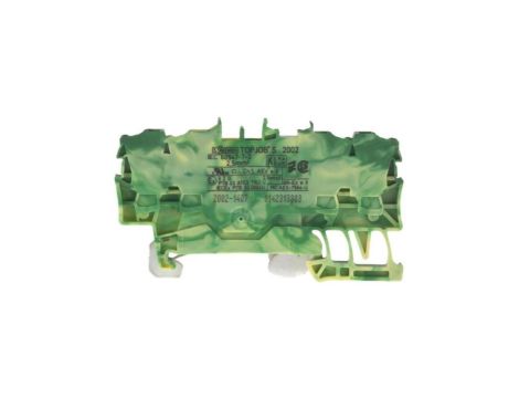 WAGO TOPJOBS 2002-1407 Złączka szynowa 4-przewodowa 2,5mm2 na szynę TH35 żółto-zielona