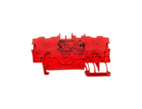 WAGO TOPJOBS 2001-1403 Złączka przelotowa 4-przewod 1,5mm2 czerwona