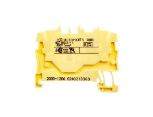 WAGO TOPJOBS 2000-1206 Złączka szynowa 2-przewodowa 1,0mm2 na szynę TH35 żółta