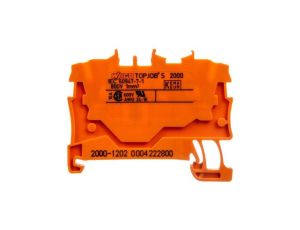 WAGO TOPJOBS 2000-1202 Złączka szynowa 2-przewodowa 1,0mm2 na szynę TH35 pomarańczowa