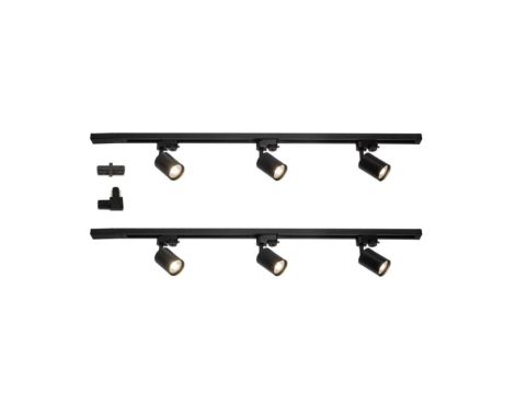 Zestaw projektorów z szynoprzewodem TRACK 1-PH ELEMENTAL 2m 6xGU10 czarny 4099854600128