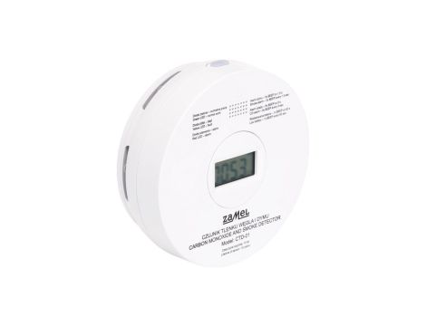 Czujnik czadu i dymu detektor tlenku wegla CO ZAMEL CTD-01