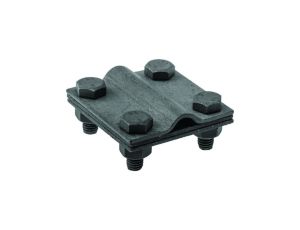 Złącze krzyżowe odgromowe MAŁE (55x55mm, trzy płytki, 4xM8) ocynk ogniowy drut bednarka Pawbol