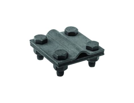 Złącze krzyżowe odgromowe MAŁE (55x55mm, trzy płytki, 4xM8) ocynk ogniowy drut bednarka Pawbol