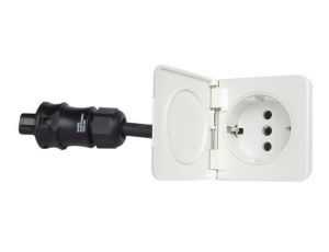 Gniazdo ścienne 16A FLUSH białe AC16-17