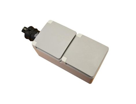 Gniazdo ścienne 2-drożne Ratio Electric IP55 AC16-07-2