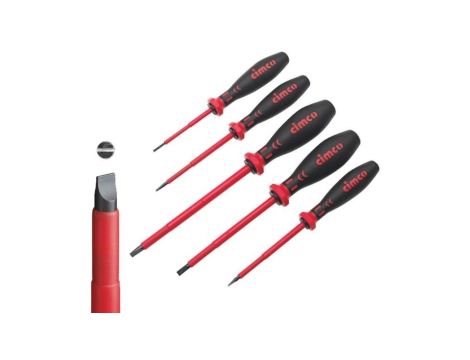 Wkrętak Izolowany Płaski 1000V 2,5mm 3,5mm 4,0mm 5,5mm 6,5mm Zestaw 5 szt.
