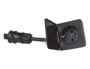 Gniazdo ścienne 16A FLUSH czarne AC16-18