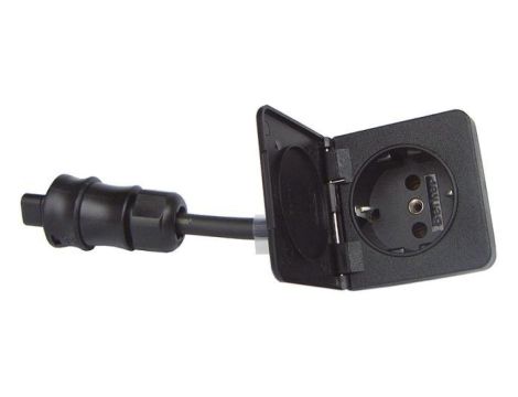 Gniazdo ścienne 16A FLUSH czarne AC16-18