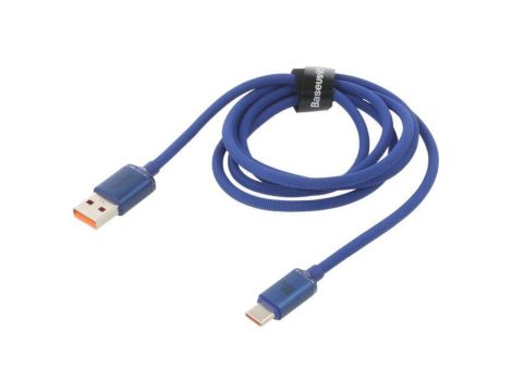 Kabel USB 2.0 USB A wtyk - USB C wtyk 1,2m niebieski tekstylny CAJY000403
