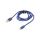Kabel USB 2.0 USB A wtyk - USB C wtyk 1,2m niebieski tekstylny CAJY000403