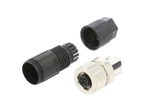 Złącze M12, wtyk, il.-PINów: 4, żeńskie, 60V, proste, push-lock, 4A 1424655