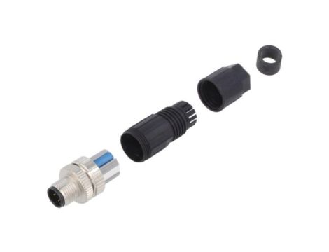 Złącze M12, wtyk, il.-PINów: 4, męskie, 60V, proste, push-lock, na przewód 1424657