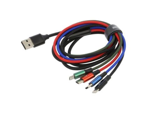 Kabel High Speed, USB 2.0 1,2m czarny tekstylny 3,5A CA1T4-B01