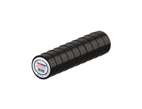 Taśma izolacyjna elektroizolacyjna PVC 19mmx9m czarna 10 szt HOROZ