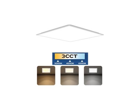 Panel LED backlit 60x60, podtynkowy, 50W, 5000lm, 3CCT, IP20, kwadratowy, biały, ANDROMEDA HOROZ