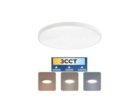 Plafon 24W, 1680lm, 3CCT, IP20, okrągły, biały, HAZEL HOROZ