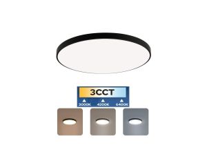 Plafon 24W, 1680lm, 3CCT, IP20, okrągły, czarny, HAZEL HOROZ